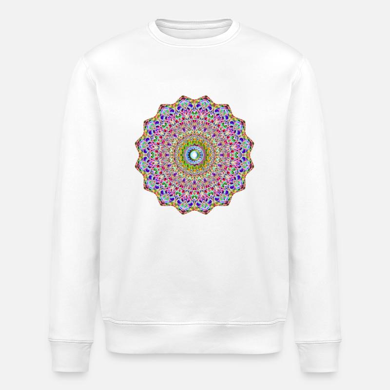 Mandala - Stanley/Stella ROLLER Unisex Organic Sweatshirt - white