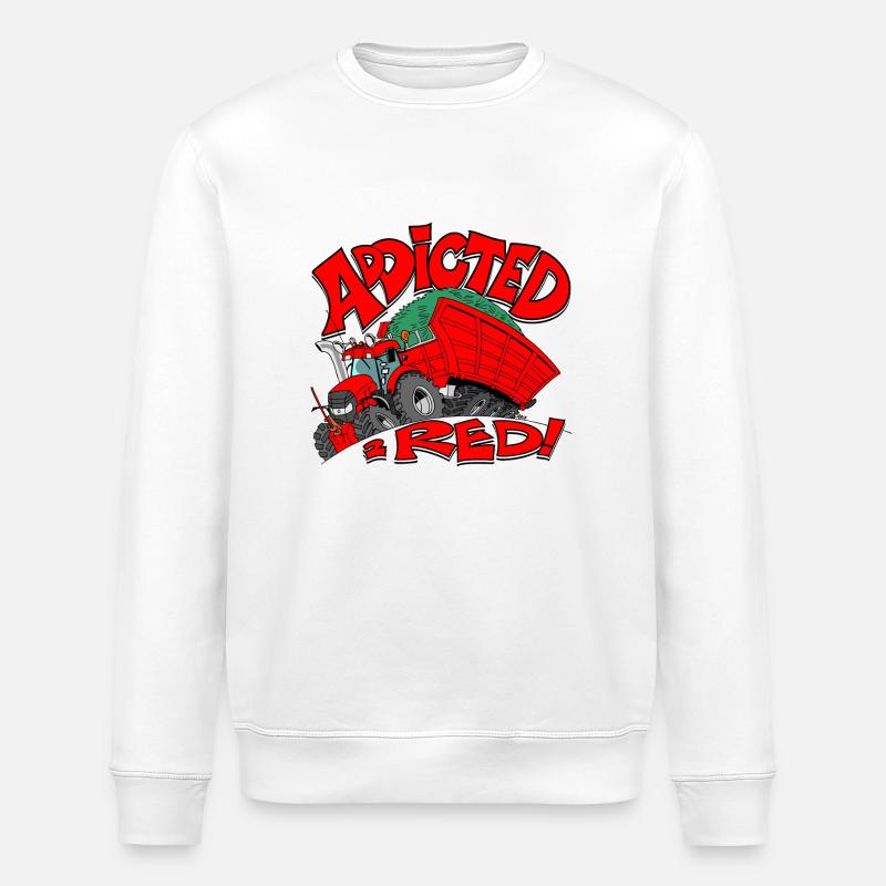 Addicted2RED - Stanley/Stella ROLLER Unisex Organic Sweatshirt - white