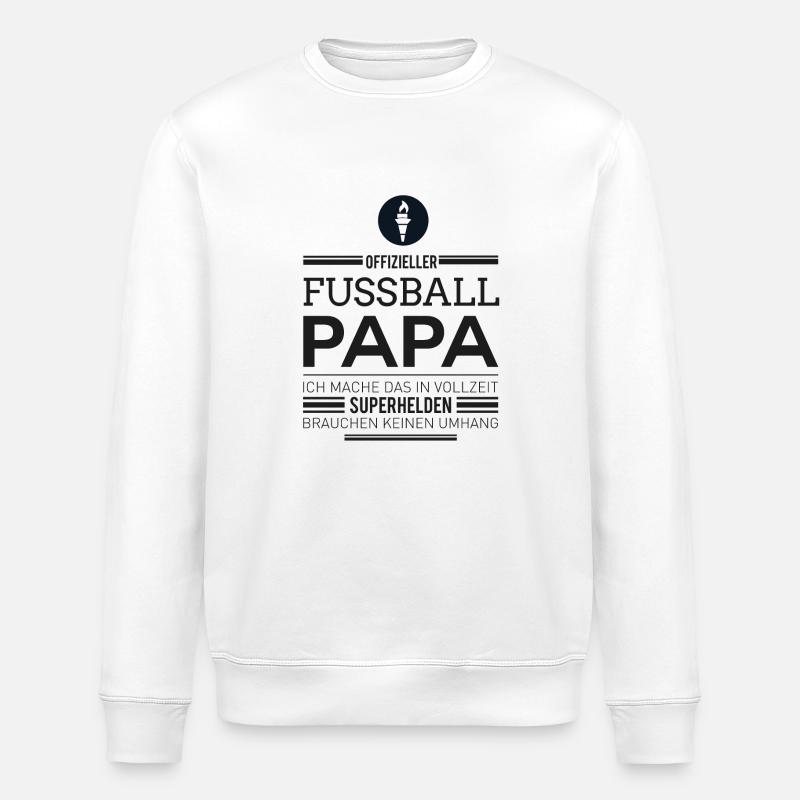Fussball Papa - Stanley/Stella Unisex Bio-Sweatshirt ROLLER - Weiß