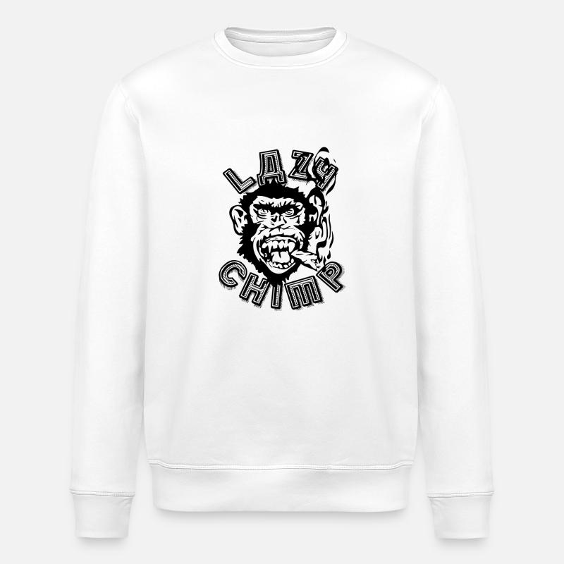 LAZY CHIMP - Stanley/Stella Unisex Bio-Sweatshirt ROLLER - Weiß