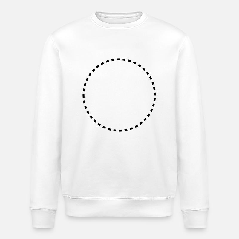 dashed_circle_1c - Stanley/Stella Unisex Bio-Sweatshirt ROLLER - Weiß