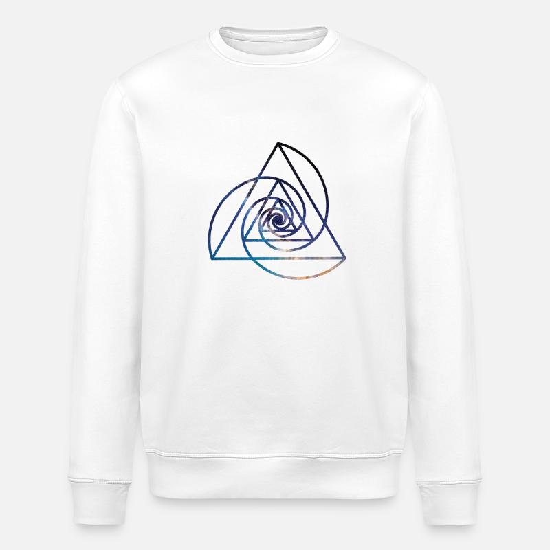 Triangle spirale - Sweat bio ROLLER Stanley/Stella Unisexe - blanc