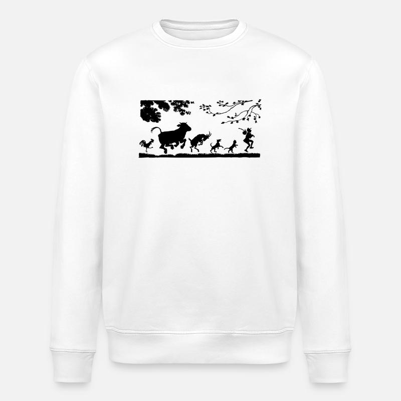 chicken16 - Stanley/Stella ROLLER Unisex Organic Sweatshirt - white