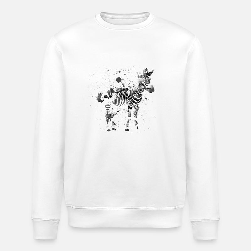 zebra - Stanley/Stella ROLLER Unisex Organic Sweatshirt - white