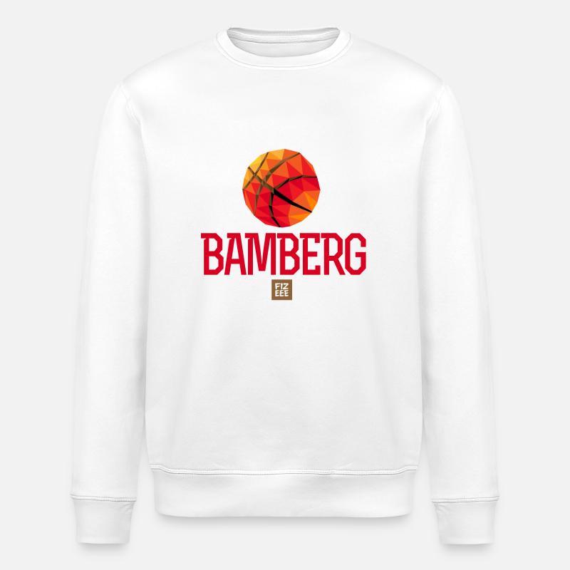 Bamberg LETS GOOOO - Stanley/Stella Unisex Bio-Sweatshirt ROLLER - Weiß
