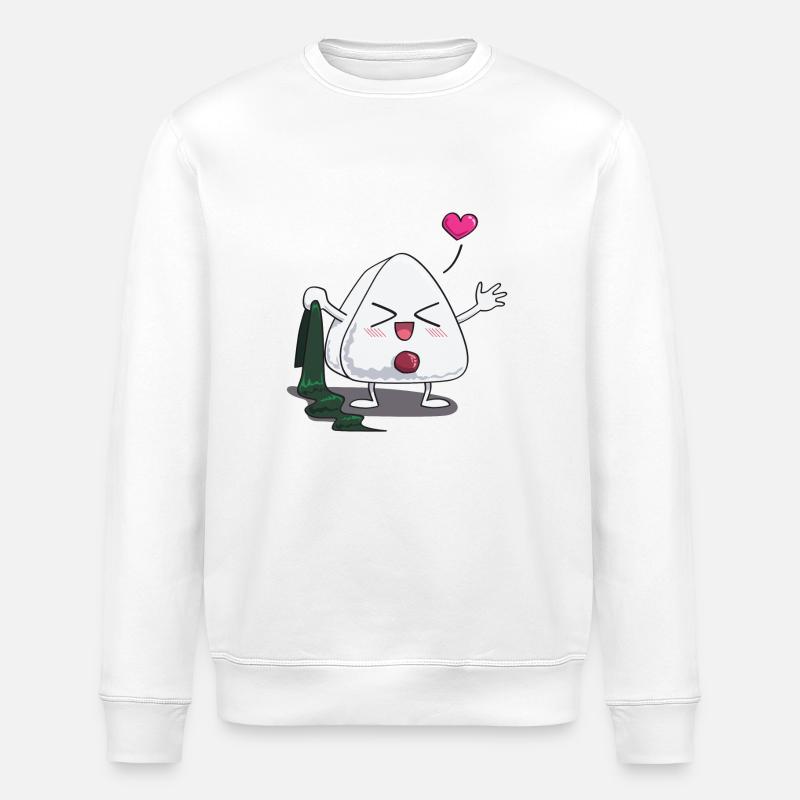 Onigirp - strip - Stanley/Stella Unisex Bio-Sweatshirt ROLLER - Weiß