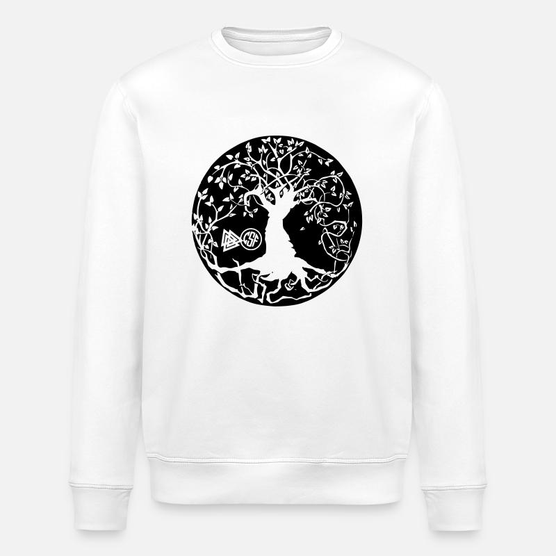 Irminsul - Weltenbaum - Stanley/Stella Unisex Bio-Sweatshirt ROLLER - Weiß
