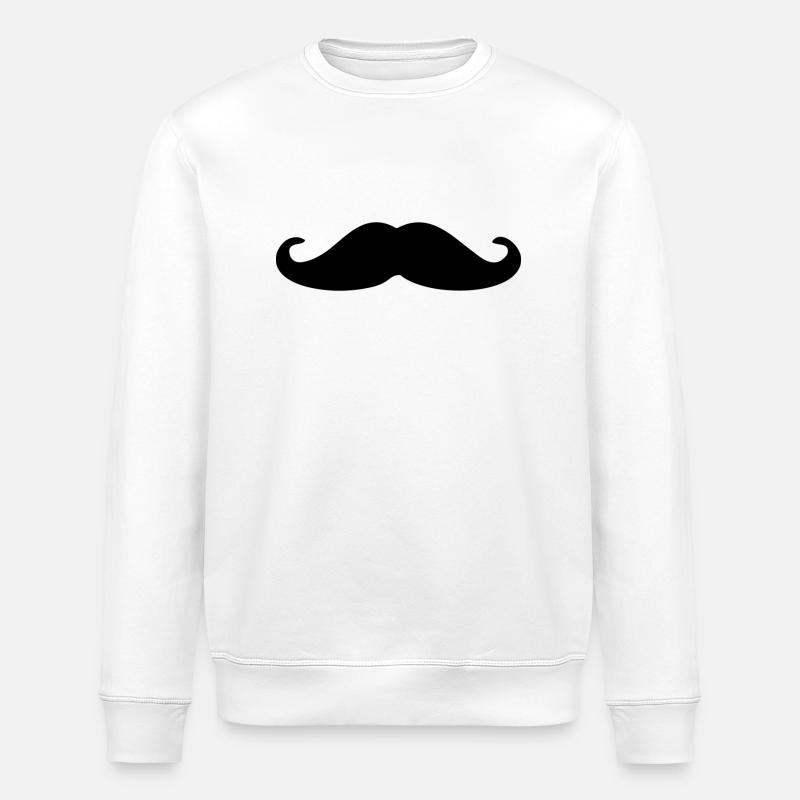 Schnurrbart - Stanley/Stella Unisex Bio-Sweatshirt ROLLER - Weiß