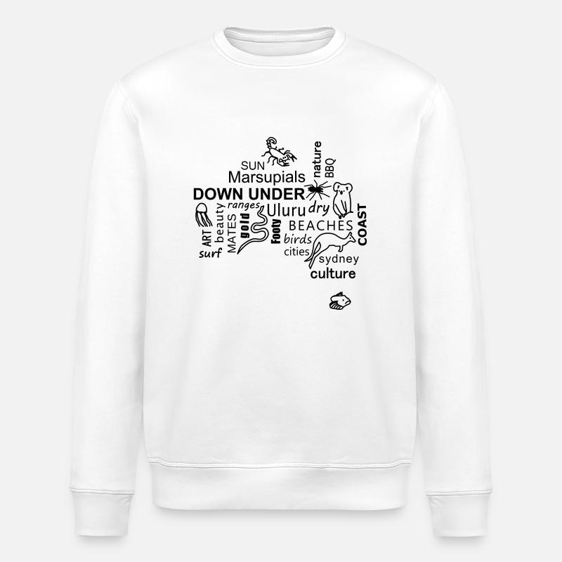 australia word cloud - Stanley/Stella Unisex Bio-Sweatshirt ROLLER - Weiß