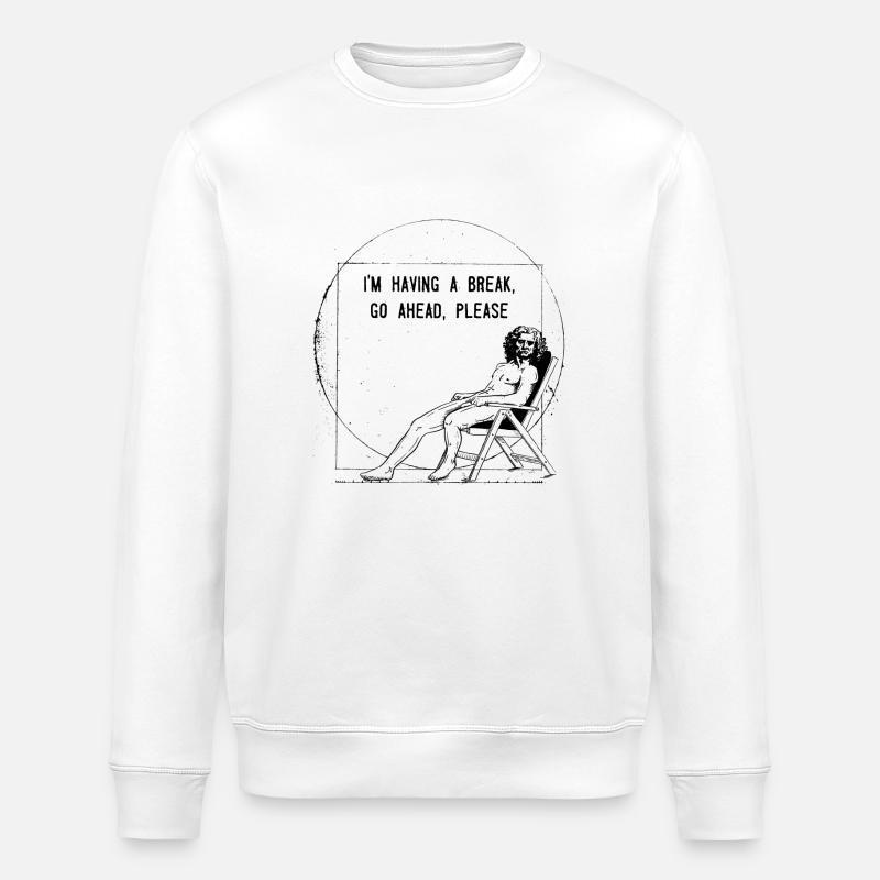 Leonardo Da Vinci - Ekologiczna bluza typu unisex Stanley/Stella ROLLER - biały