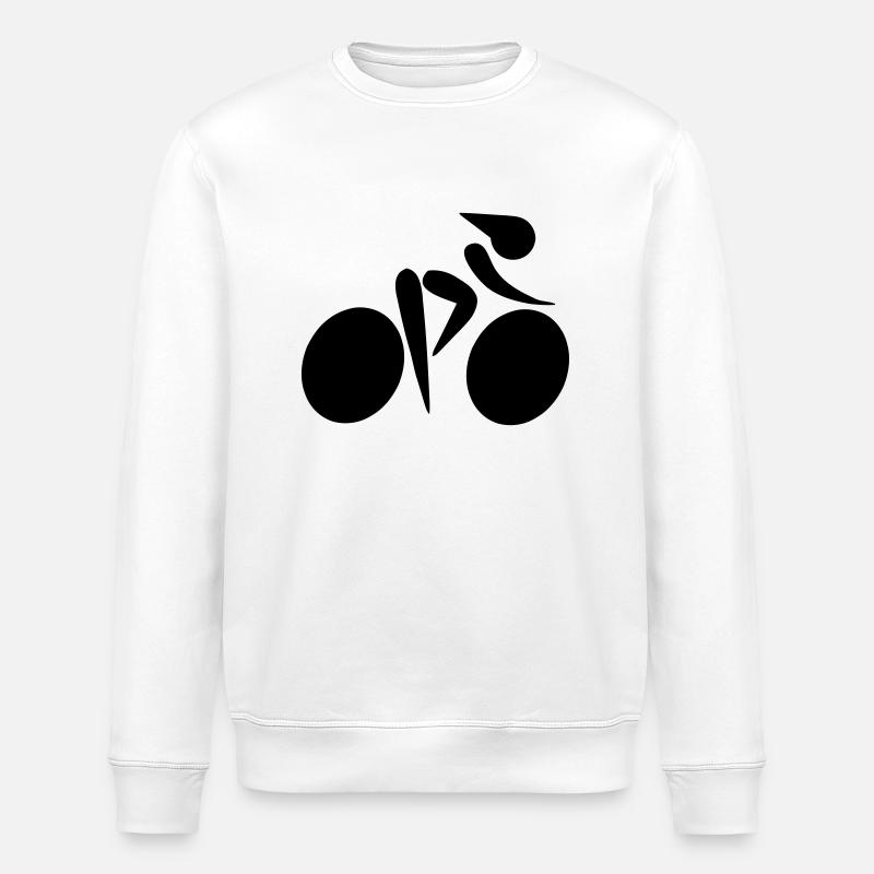 racing cyclists - Stanley/Stella ROLLER Unisex Organic Sweatshirt - white