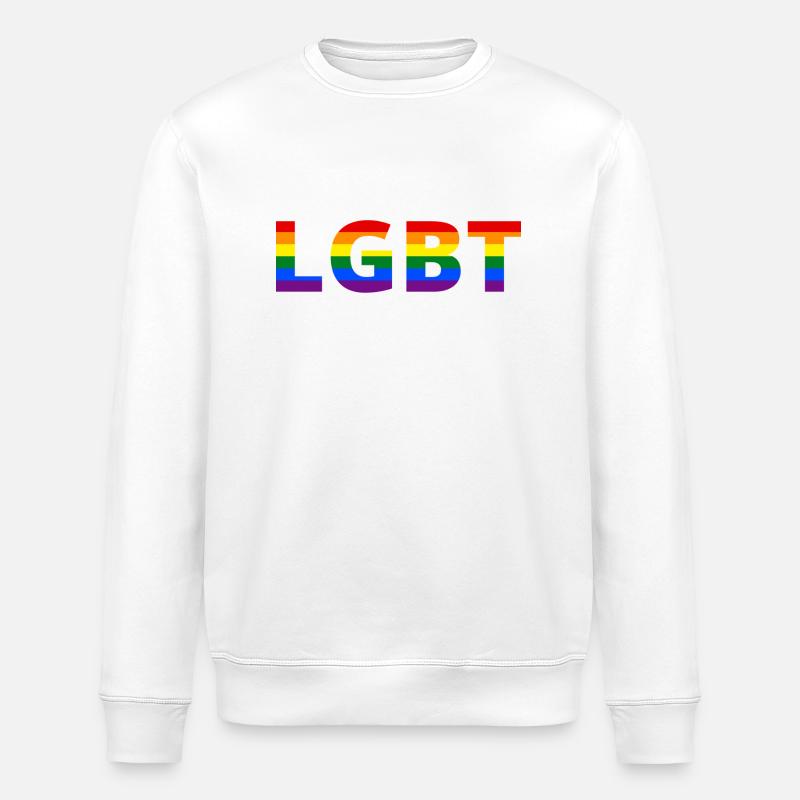 LGBT RAINBOW - Sweat bio ROLLER Stanley/Stella Unisexe - blanc