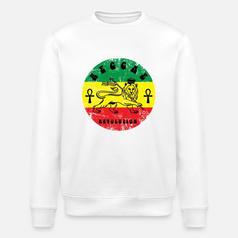 Reggae eu - Stanley/Stella ROLLER Unisex Organic Sweatshirt - white