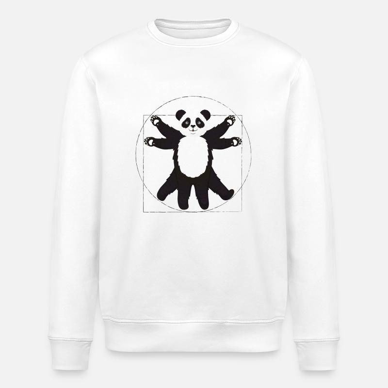 Panda Vinci - Sweat bio ROLLER Stanley/Stella Unisexe - blanc