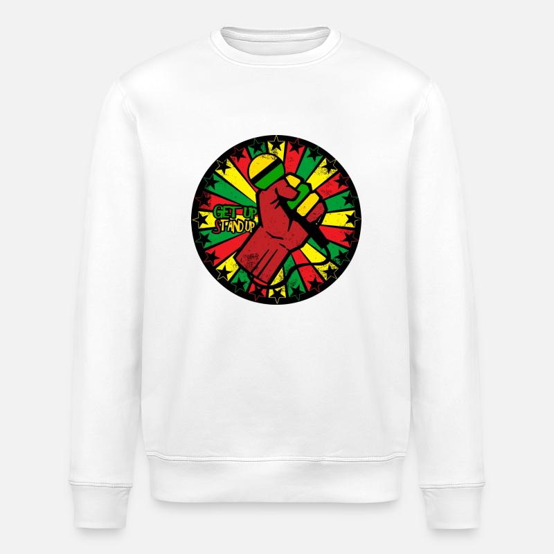 Reggae eu - Stanley/Stella ROLLER Unisex Organic Sweatshirt - white