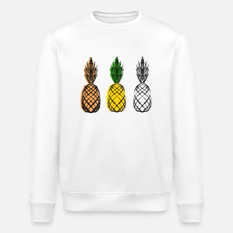 Ananas - Stanley/Stella Unisex Bio-Sweatshirt ROLLER - Weiß