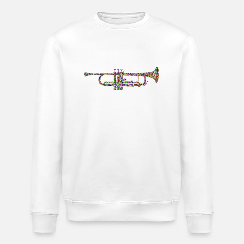 trompette - Sweat bio ROLLER Stanley/Stella Unisexe - blanc