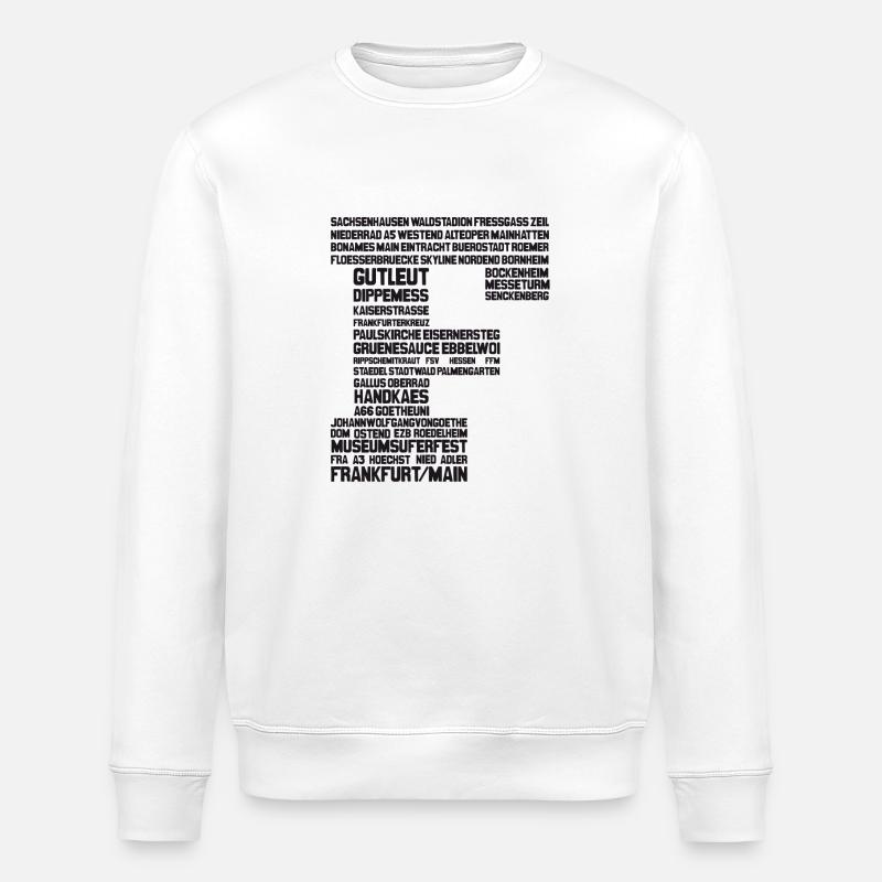Francfort Noir - Sweat bio ROLLER Stanley/Stella Unisexe - blanc