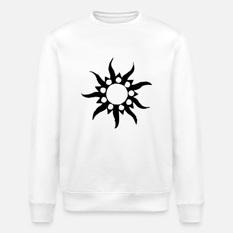 tribal sun - Stanley/Stella Unisex Bio-Sweatshirt ROLLER - Weiß