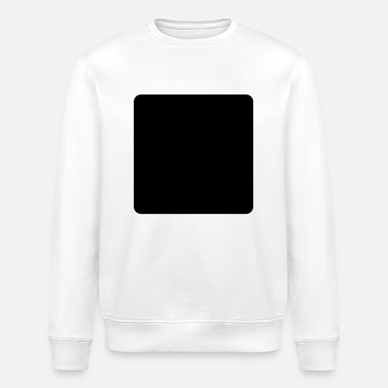 Math symbol - black square - Stanley/Stella ROLLER Unisex Organic Sweatshirt - white