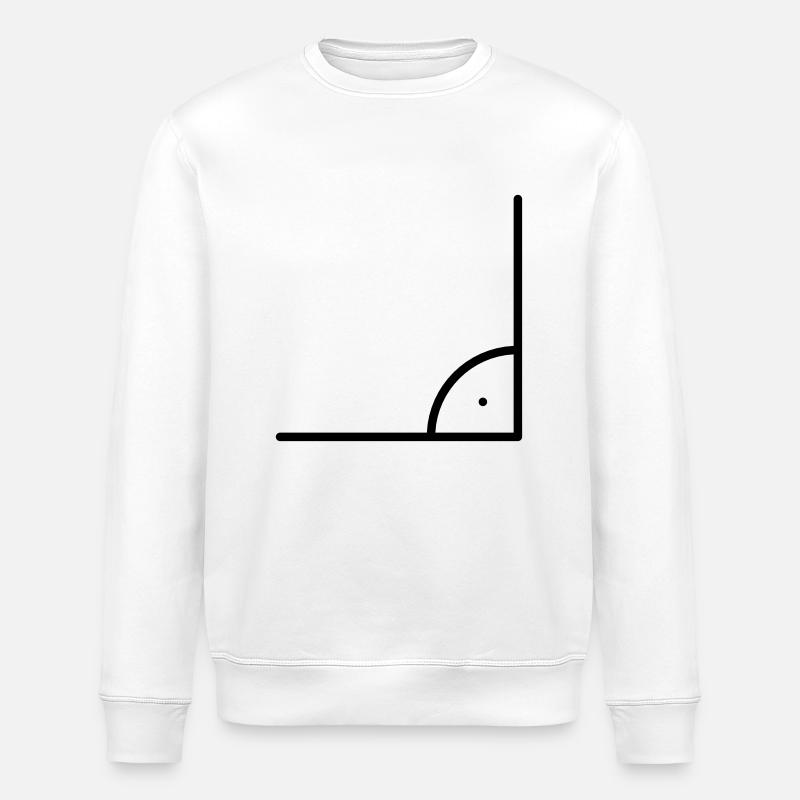Mathematics icon - right angle - Stanley/Stella ROLLER Unisex Organic Sweatshirt - white