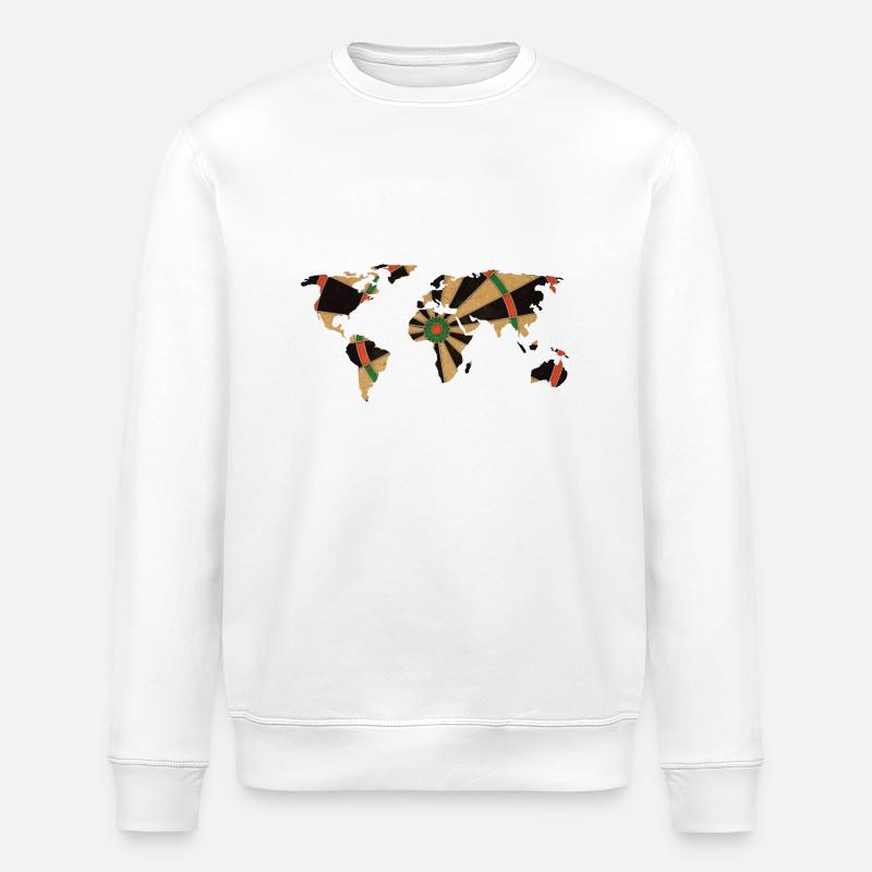 Dart Welt Darts - Stanley/Stella Unisex Bio-Sweatshirt ROLLER - Weiß