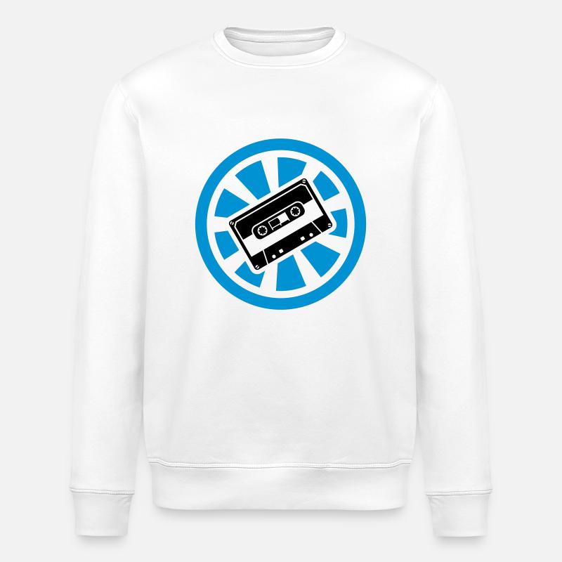 Cassette - Electro - Minimal - Stanley/Stella ROLLER Unisex Organic Sweatshirt - white