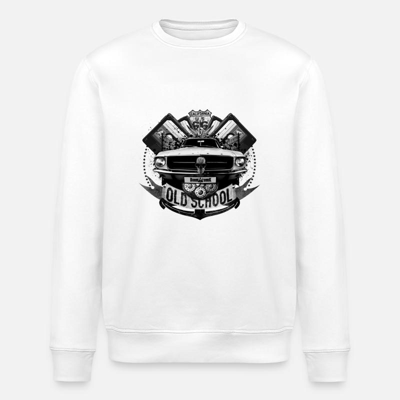 Old school - Sweat bio ROLLER Stanley/Stella Unisexe - blanc