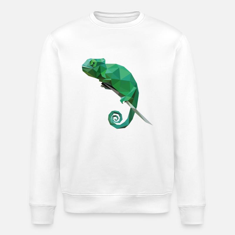 Chamäleon Chamaeleon Cham - Stanley/Stella ROLLER Unisex Organic Sweatshirt - white