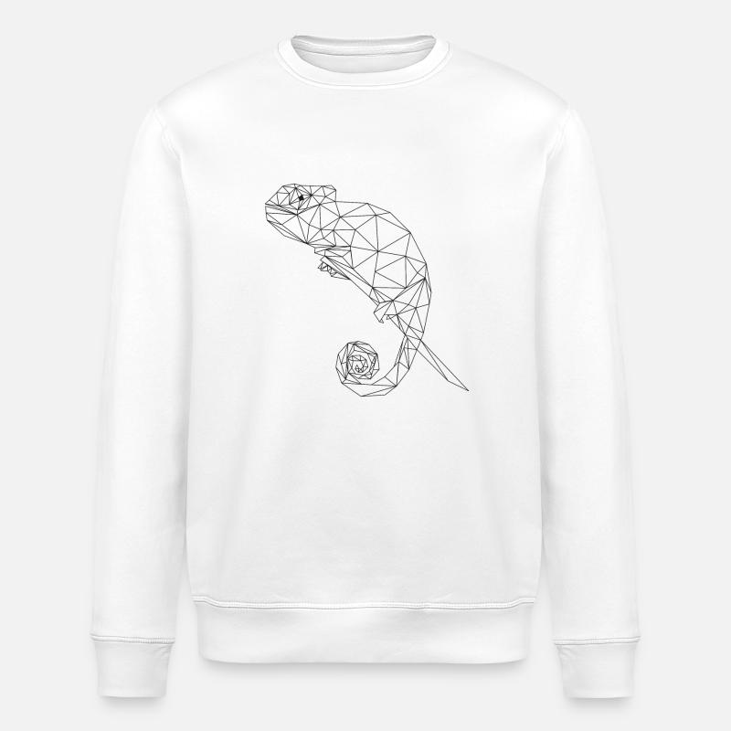 Chamäleon Chamaeleon Cham - Stanley/Stella ROLLER Unisex Organic Sweatshirt - white