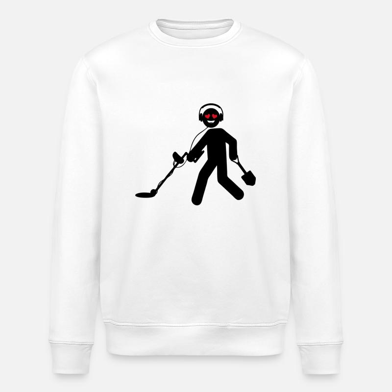 SchatzsucherHerzaugen-01 - Stanley/Stella Unisex Bio-Sweatshirt ROLLER - Weiß