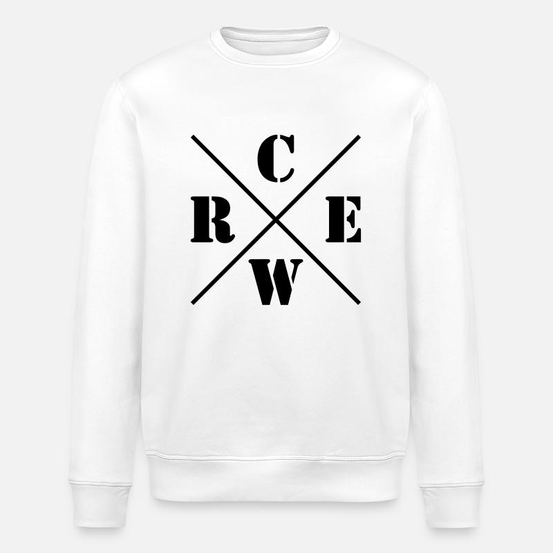 crew logo - Stanley/Stella Unisex Bio-Sweatshirt ROLLER - Weiß