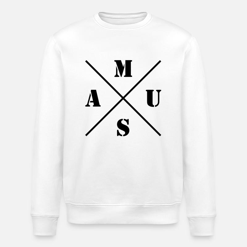 Logo de la souris - Sweat bio ROLLER Stanley/Stella Unisexe - blanc