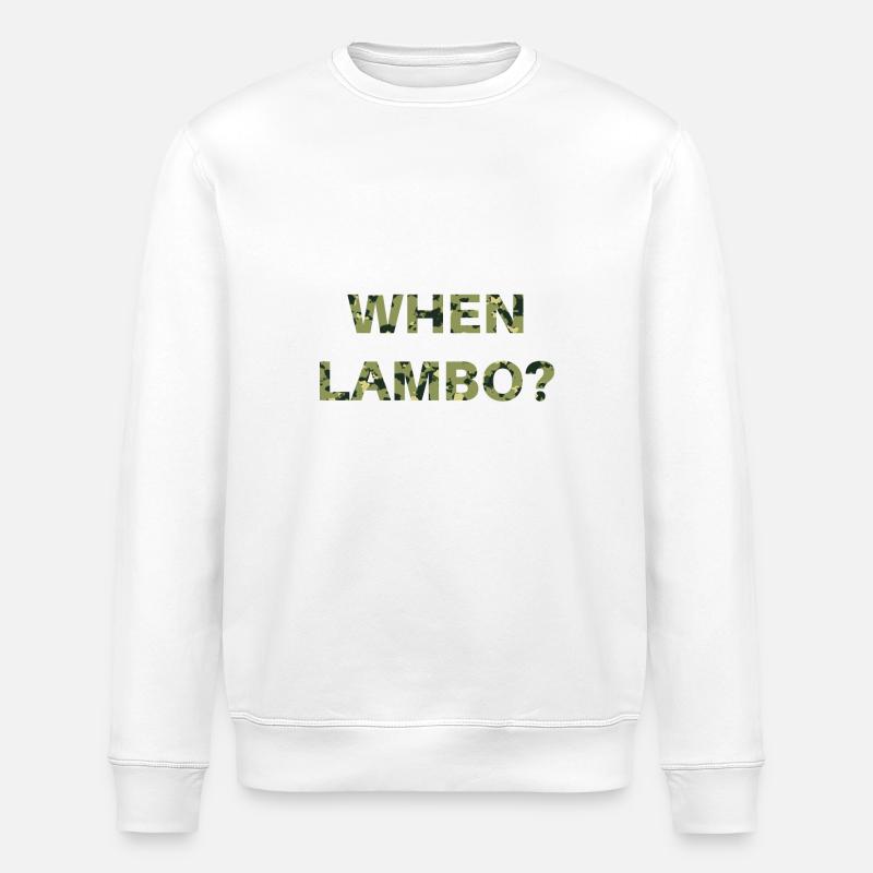 When Lambo? Camo - Stanley/Stella Unisex Bio-Sweatshirt ROLLER - Weiß