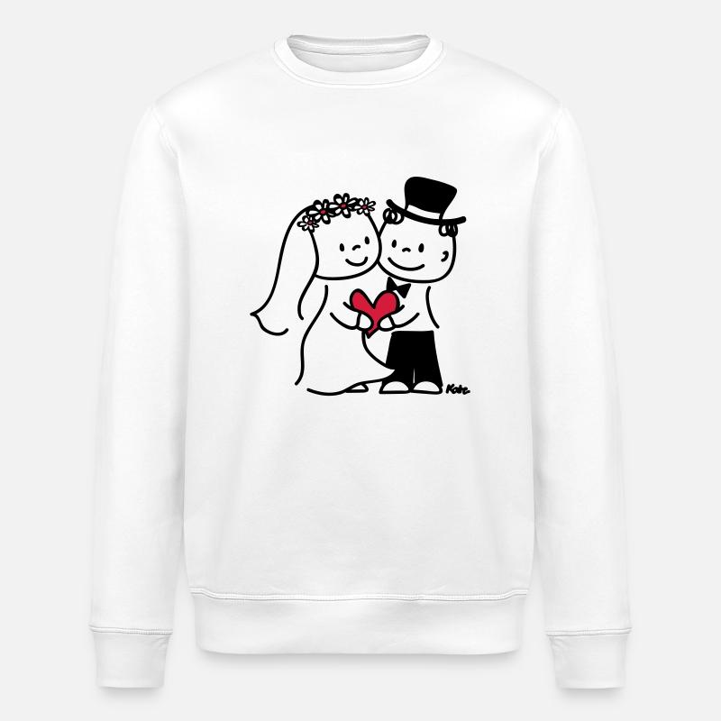 Brautpaar (c) - Stanley/Stella ROLLER Unisex Organic Sweatshirt - white