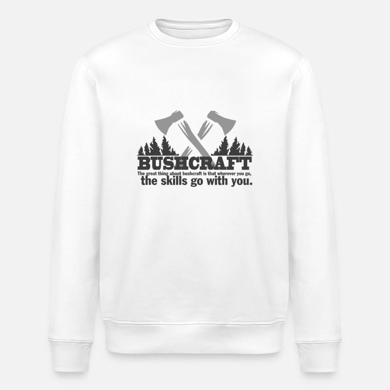 BUSHCRAFT survival - Stanley/Stella Unisex Bio-Sweatshirt ROLLER - Weiß