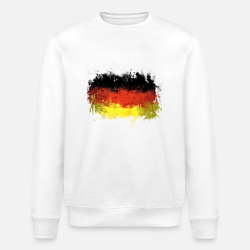 Drapeau allemand Graffiti - Sweat bio ROLLER Stanley/Stella Unisexe - blanc