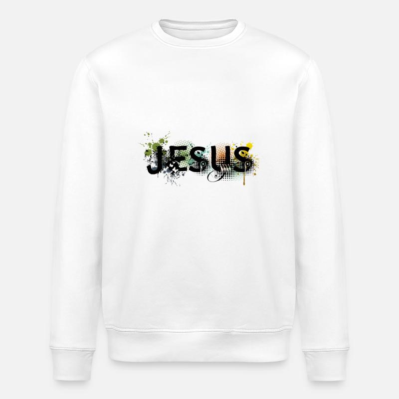 Jésus de - Sweat bio ROLLER Stanley/Stella Unisexe - blanc