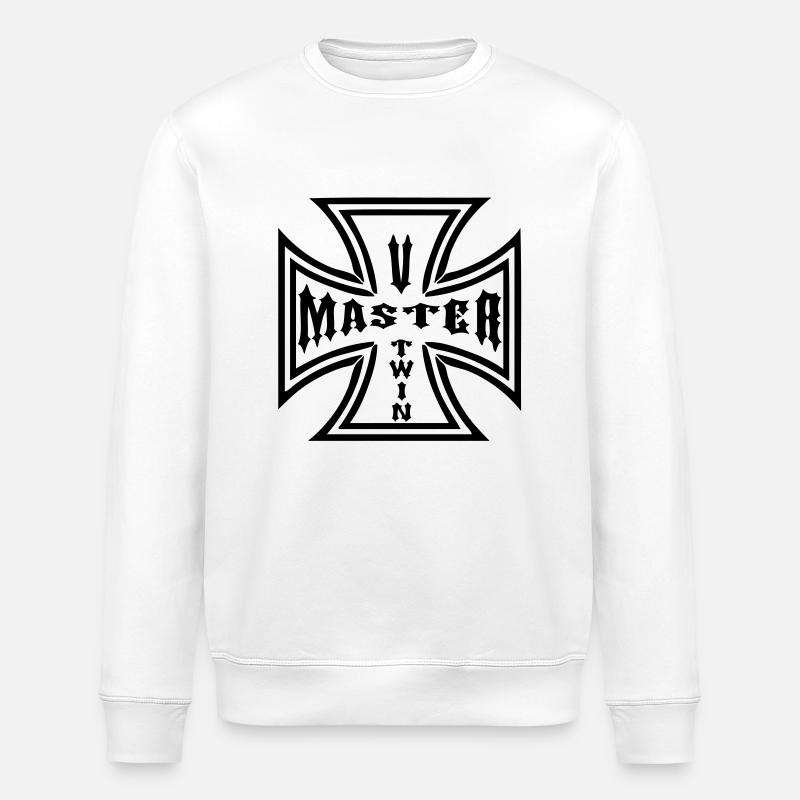 Vtwin master iron cross - Sweat bio ROLLER Stanley/Stella Unisexe - blanc