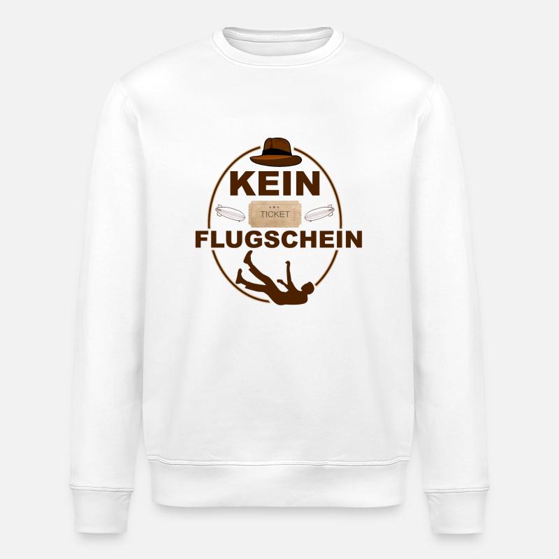 Flugschein.png - Stanley/Stella Unisex Bio-Sweatshirt ROLLER - Weiß