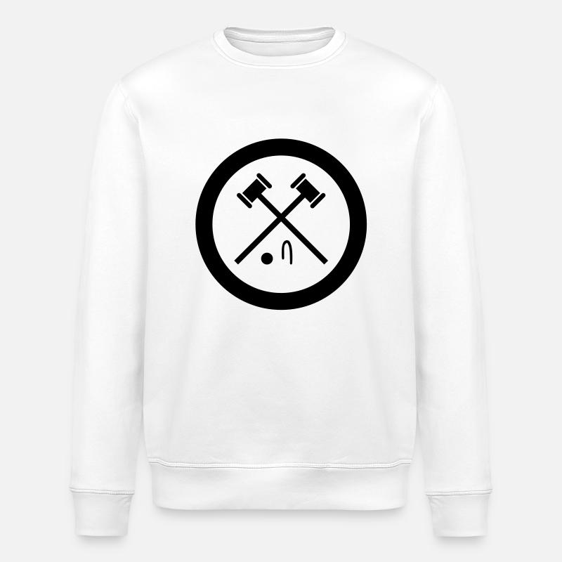 croquet icon - Sweat bio ROLLER Stanley/Stella Unisexe - blanc