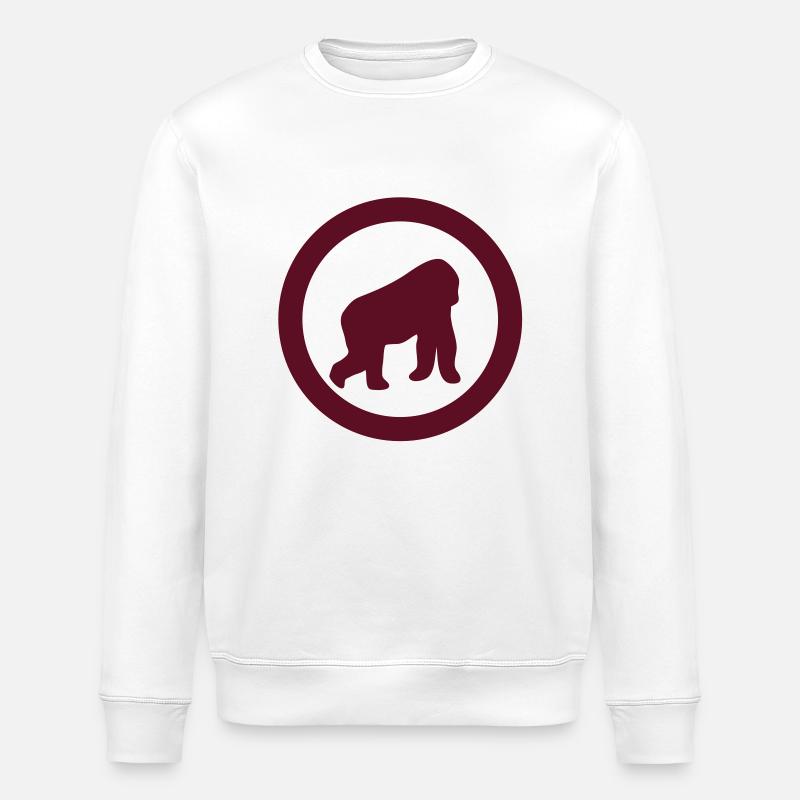 gorilla icon - Stanley/Stella Unisex Bio-Sweatshirt ROLLER - Weiß
