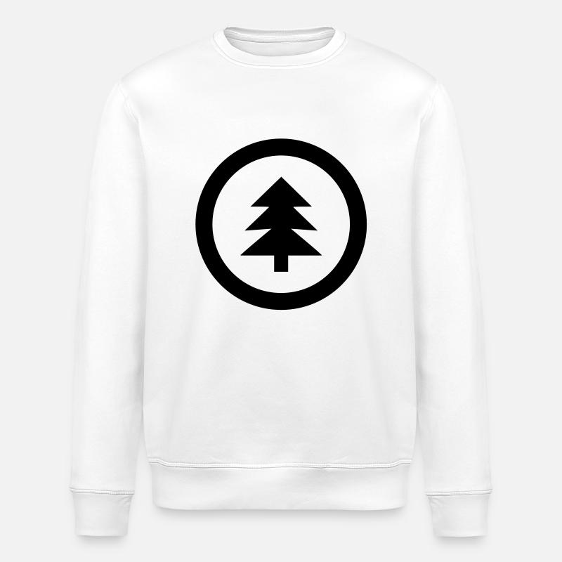 tree icon - Stanley/Stella ROLLER Unisex Organic Sweatshirt - white