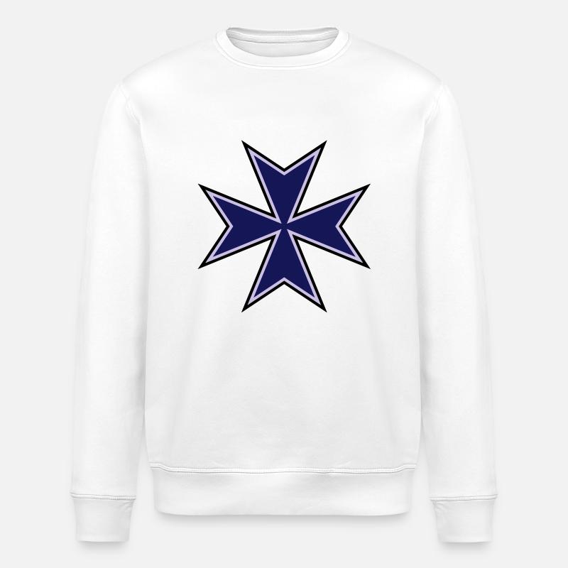 Maltese Cross__V003 - Sweat bio ROLLER Stanley/Stella Unisexe - blanc