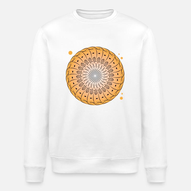 Rotating pattern circle - Stanley/Stella ROLLER Unisex Organic Sweatshirt - white