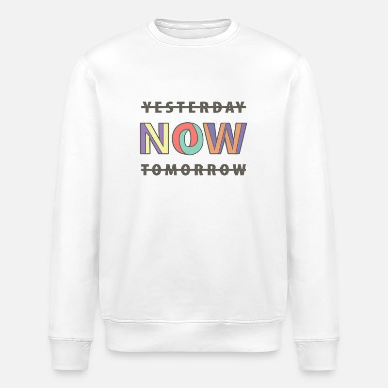 NOW YESTERDAY TOMORROW - Stanley/Stella Unisex Bio-Sweatshirt ROLLER - Weiß