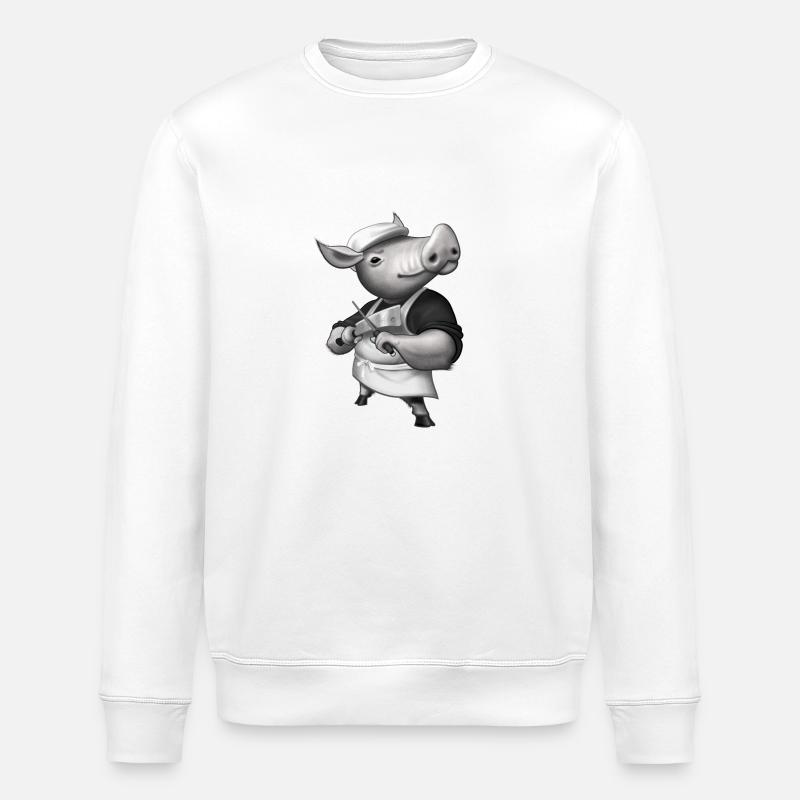 Pig Butcher - Stanley/Stella Unisex Bio-Sweatshirt ROLLER - Weiß