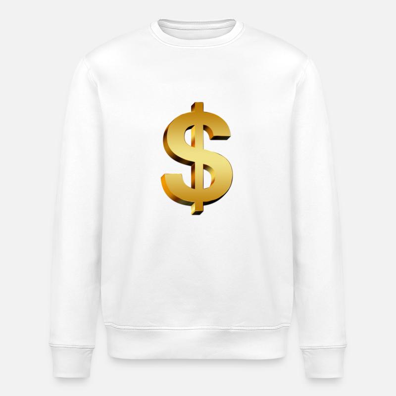 signe dollar - Sweat bio ROLLER Stanley/Stella Unisexe - blanc