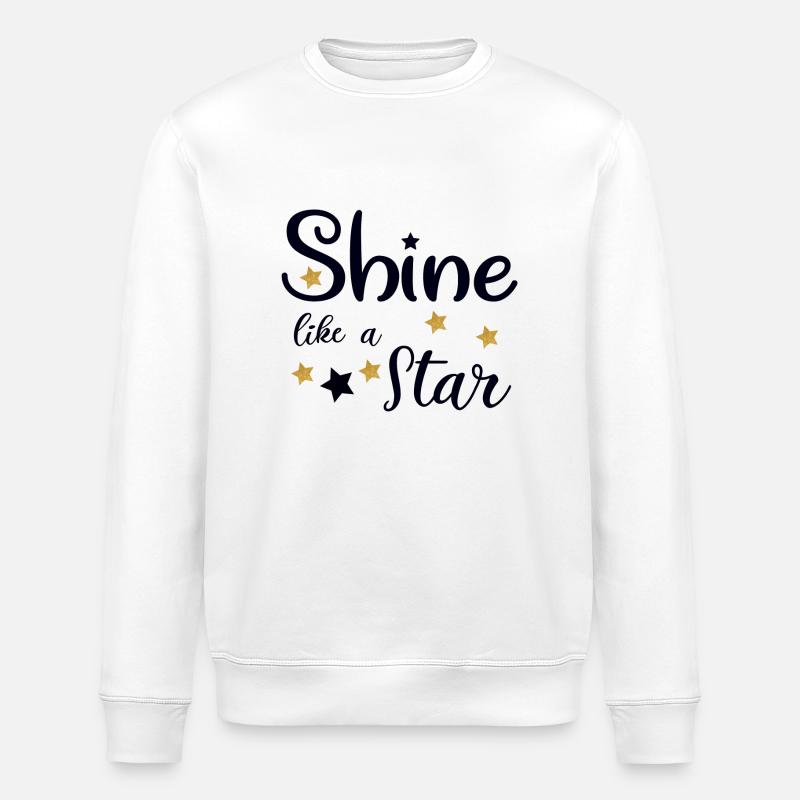 wie ein Stern - Stanley/Stella Unisex Bio-Sweatshirt ROLLER - Weiß