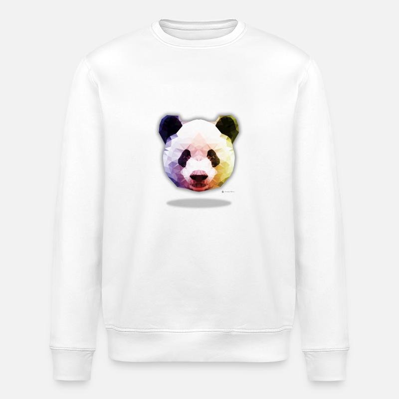 Panda poster - Stanley/Stella Unisex Bio-Sweatshirt ROLLER - Weiß